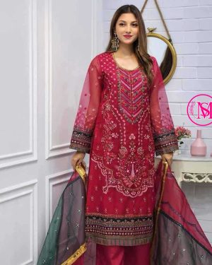 Organza Premium Unstitched Party Collection (SF1011)